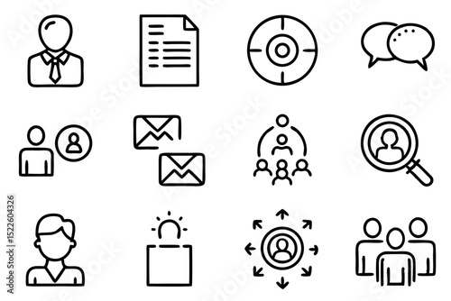 set of business icons