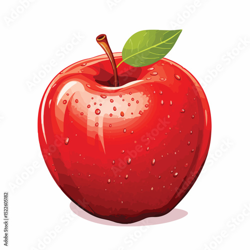 Professional Vector Illustration of Apple Icon Image for Creative Projects
