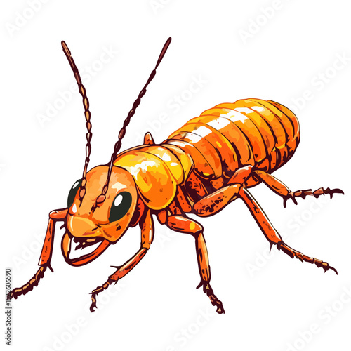 termite, insect, animal, vector, transparent background, creature, isoptera, isolated, pest, nature, wildlife, ant