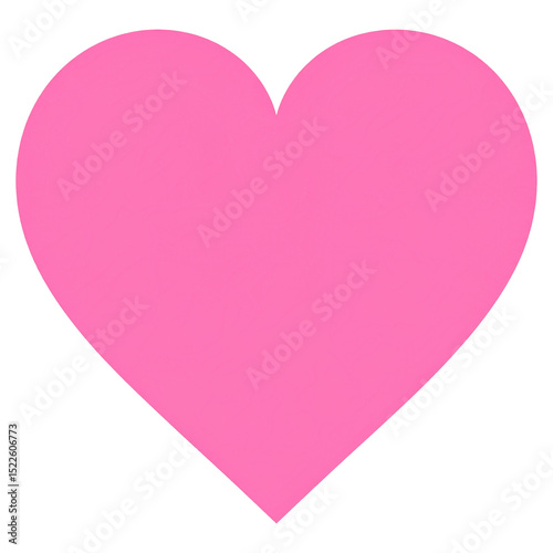 Pink Heart Shape. Transparent Background.
