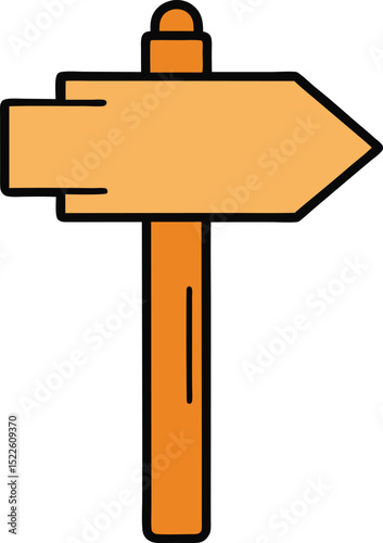 signpost icon clipart vector on transparent background	
