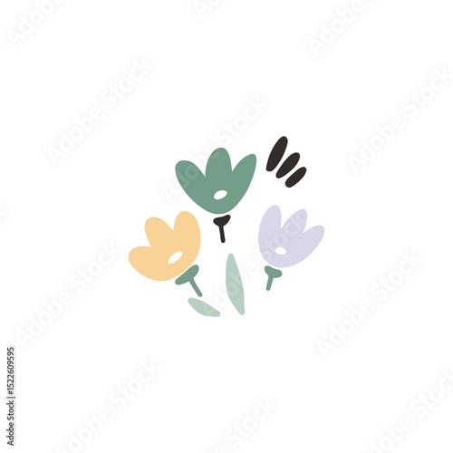 hand drawn colorful-collection-abstract-shapes