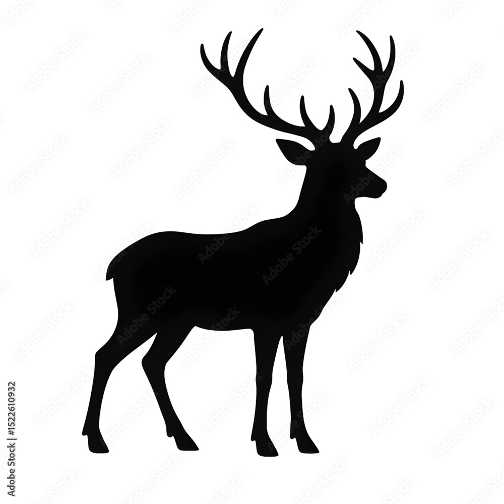 Obraz premium deer silhouette vector