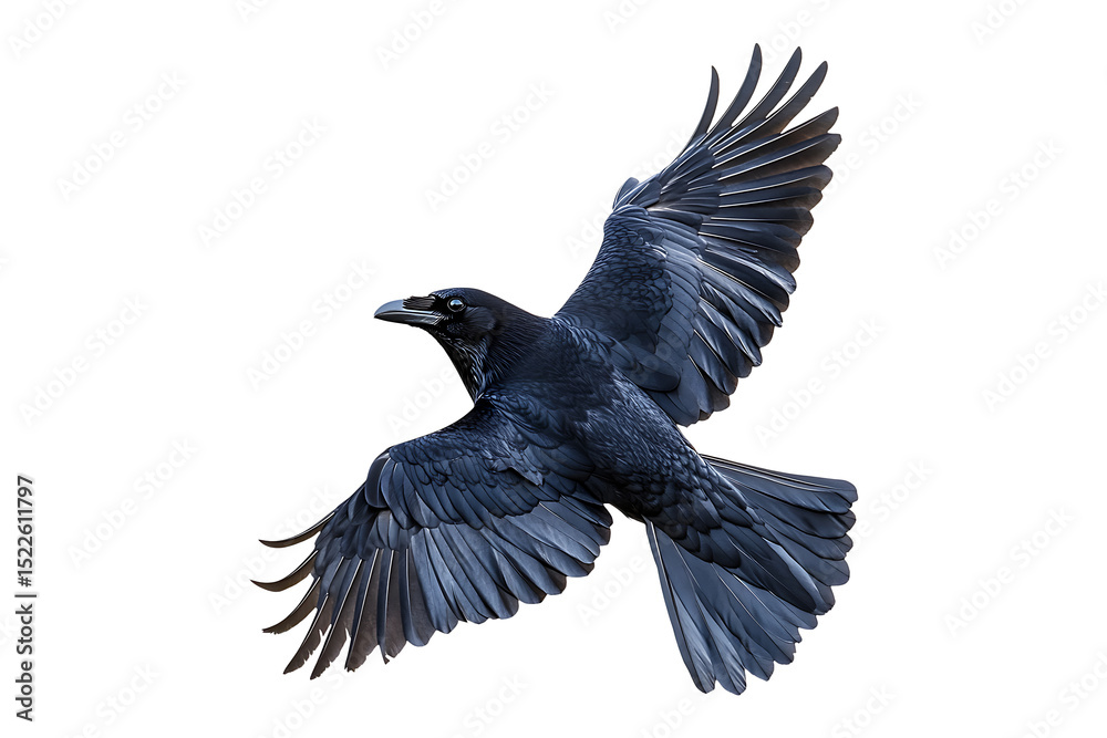 Fototapeta premium flying crow isolated on a transparent background