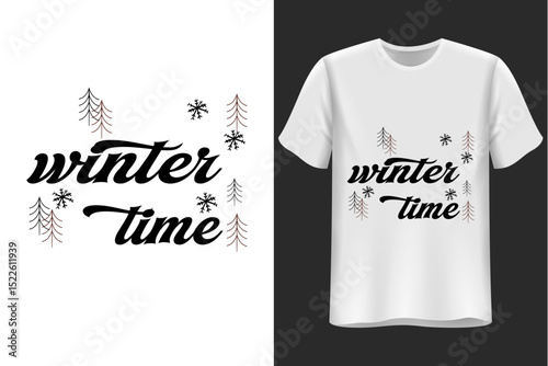 WINTER TIME vector t shirt design 