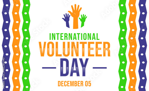 International volunteer day december volunteerism community service event