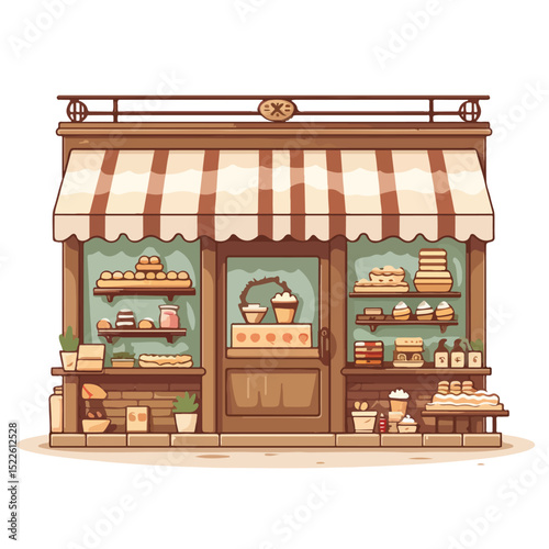 Professional Bakery Shop Vector Illustration for Marketing Materials and Designs
