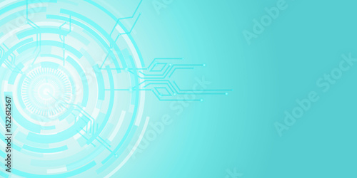 Abstract Futuristic Circular HUD Interface Background for AI, Cyber, and Tech UI.