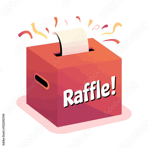 Win Big! A 3D Rendered Raffle Illustration  Enter to Win Exciting Prizes