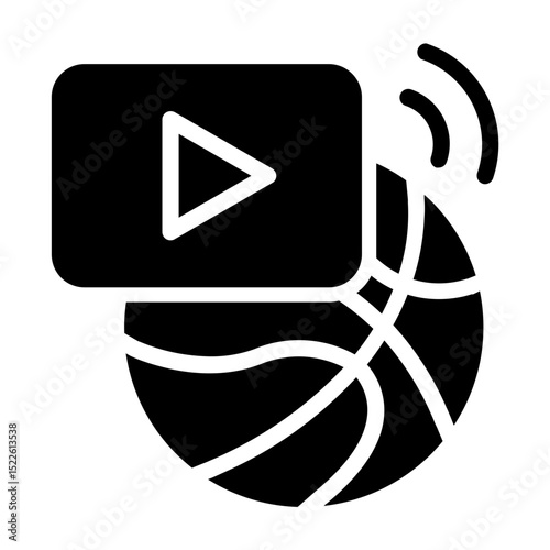 sport streaming Solid icon