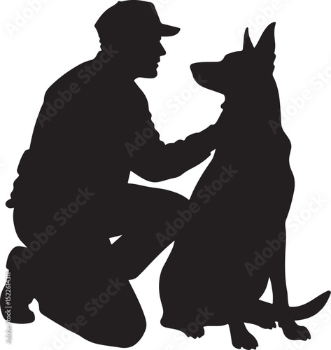 Soldier and Dog Silhouette Bundle

