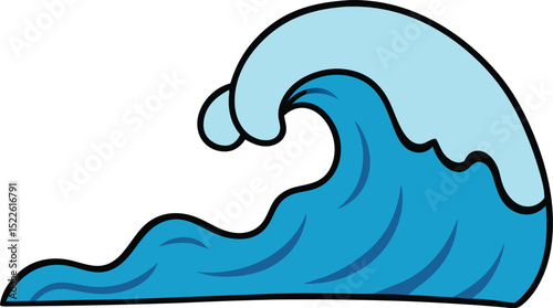 wave icon clipart vector on transparent background	
