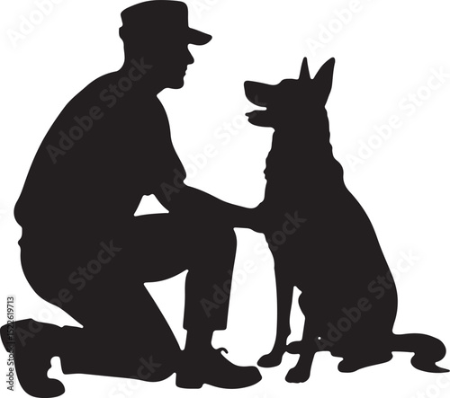 Silhouettes of Soldiers, Dogs, and Families | Army Tribute Pack

