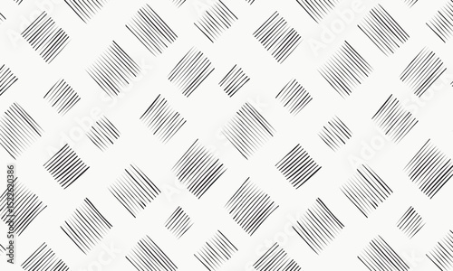 Neutral Geometric Scribble: Modern Scandinavian Style Pattern