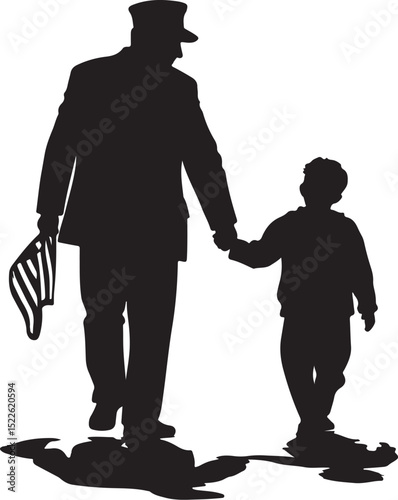 Veteran and Soldier Silhouette Clipart | Military Tribute 

