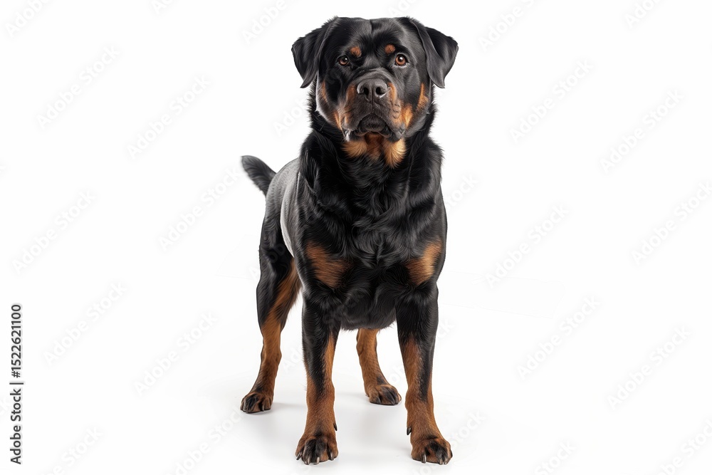 Obraz premium Rottweiler dog isolated on white background