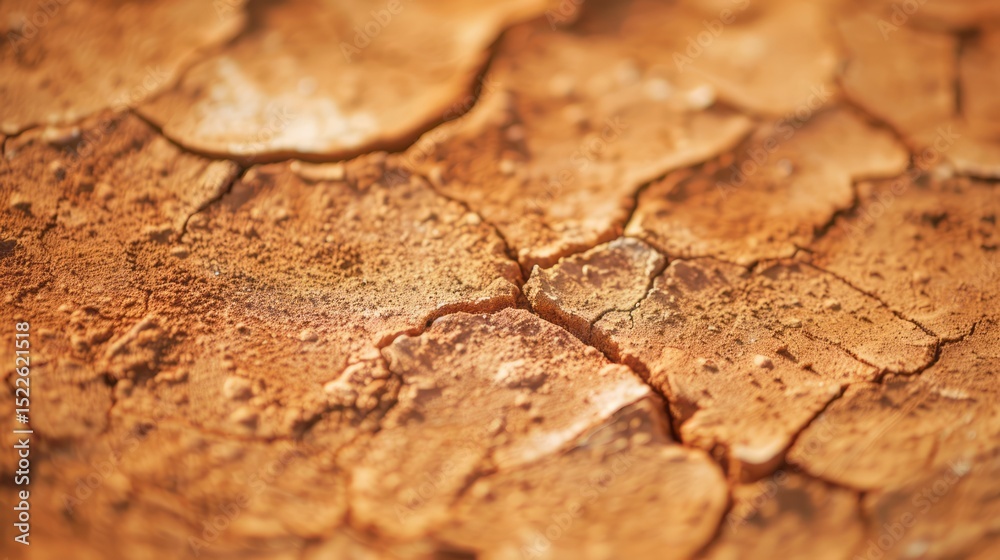 Fototapeta premium Dry Cracked Earth Texture Background Image Brown Soil Desert Drought Parched Land Arid Climate Global Warming Environmental Problem Natural Pattern Detailed Surface Close Up Photography High 