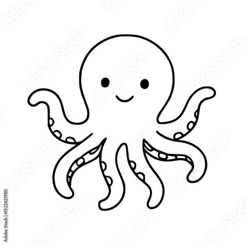 Outline octopus illustration