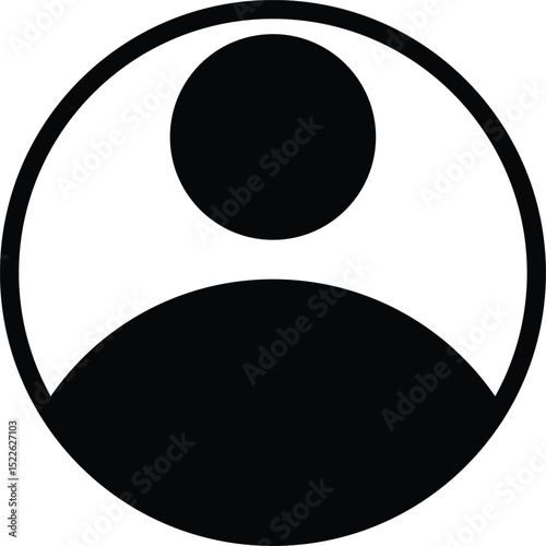 Vector icon of user profile designed for general usage in apps, websites, and interfaces.
