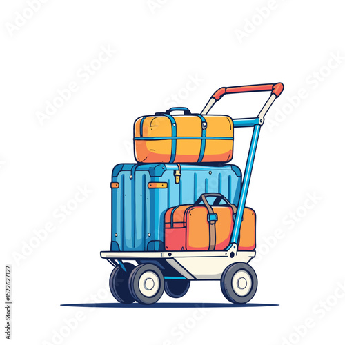 Vsai luggage trolley carrying suitcases and bags for travel