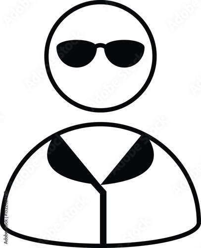 Vector icon of user profile designed for general usage in apps, websites, and interfaces.
