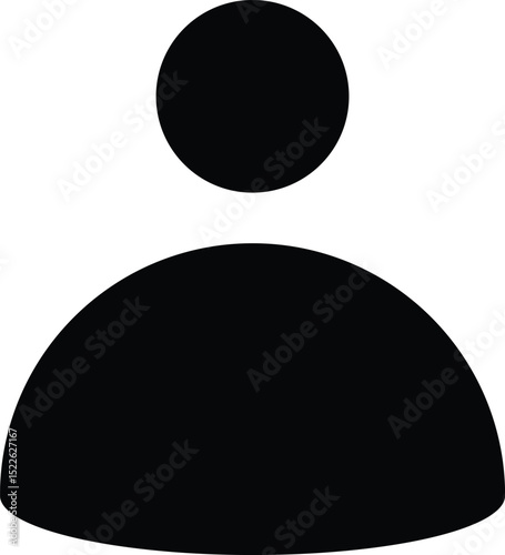 Vector icon of user profile designed for general usage in apps, websites, and interfaces.