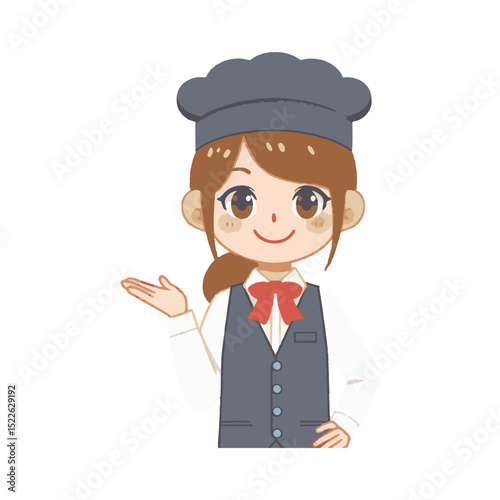 restaurant waiter illustration design