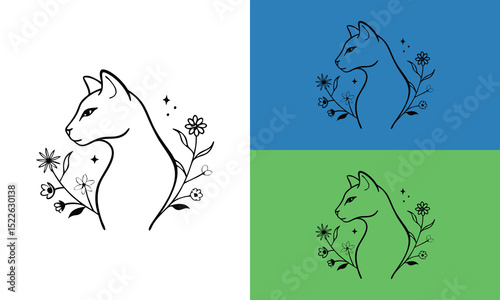 a cat icon logo generated