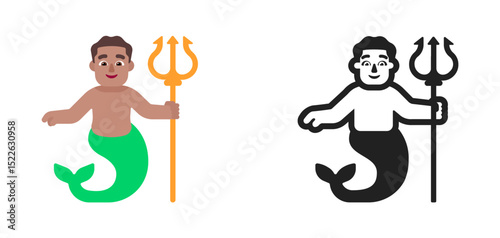 Merman Emoji – Medium Skin Tone
