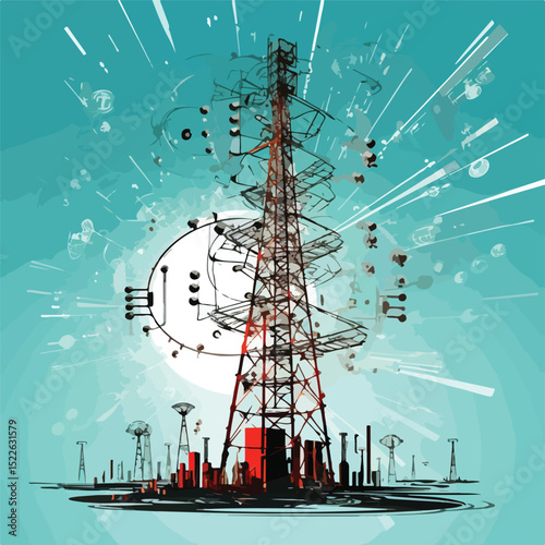 Professional Radio Antenna Transmission Mast for Communication Line Usage