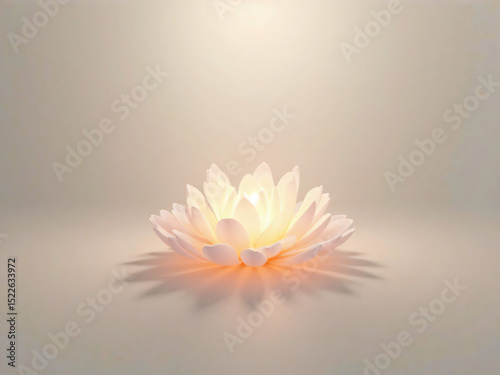 An ambient bloom expanding in the center of a neutral gradient field. Use ivory beige, whisper gray, and smoke rose. Radial fade without hard edges — subtle atmospheric motion photo