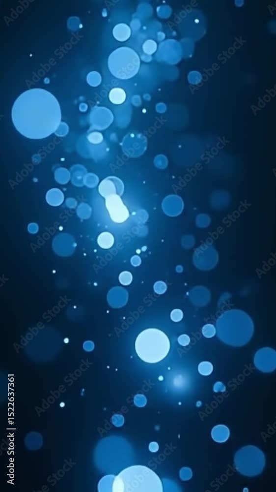 dark blue bokeh background, glowing particles loop, abstract bokeh video, seamless bokeh loop, floating light particles, dreamy blue atmosphere, soft blur light particles, 4K ultra HD background, 