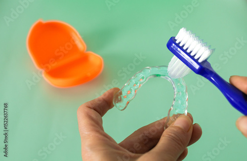 Dental Protection: Bruxism Night Guard with Cleaning Tool photo