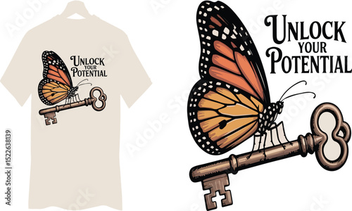UNLOCK YOUR POTENTIAL uncommon t-shirt design.eps