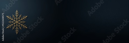 Christmas themed backgrounds and templates with simple, minimalist, elegant and premium designs,Background with dark blue and black color gradation,Large snow object with golden color 