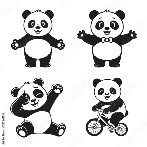 panda bear vector illustration