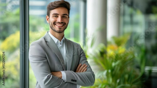 Wallpaper Mural A man in a business suit with arms crossed, smiling, and looking into the camera. Torontodigital.ca