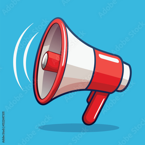 Megaphone announcement bullhorn speaker loud communication icon