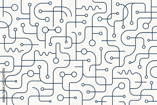 Intricate geometric pattern created with lines and circles in a modern design