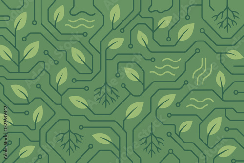 Exploration of technology and nature in a seamless fusion of circuitry and plant life