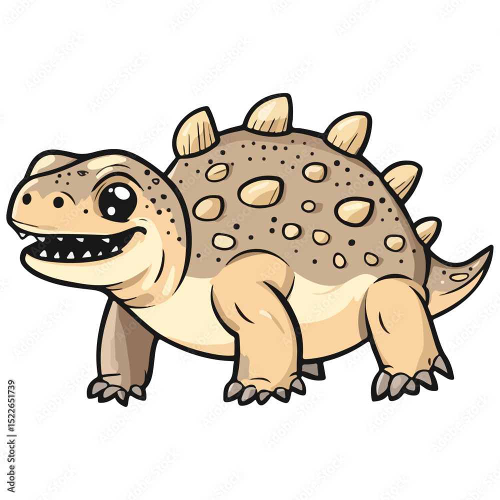 Fototapeta premium ankylosaur, ancient animal, vector, transparent background, creature, ankylosaurus, animal, dinosaur, isolated, dino, nature, wildlife, wild, prehistoric, jurassic, big, ancient