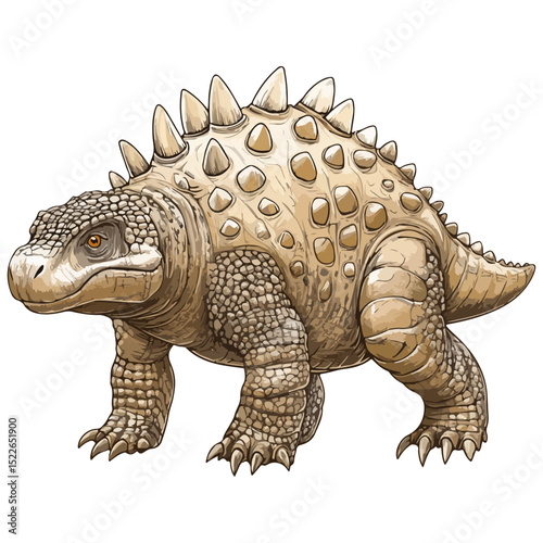 ankylosaur, ancient animal, vector, transparent background, creature, ankylosaurus, animal, dinosaur, isolated, dino, nature, wildlife, wild, prehistoric, jurassic, big, ancient