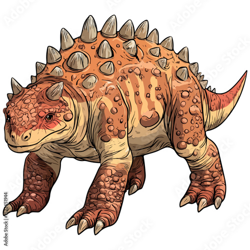 ankylosaur, ancient animal, vector, transparent background, creature, ankylosaurus, animal, dinosaur, isolated, dino, nature, wildlife, wild, prehistoric, jurassic, big, ancient