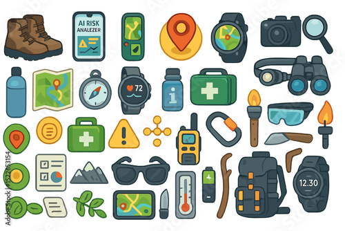 Exploring the essentials for outdoor adventures with maps, navigation tools, and safety gear