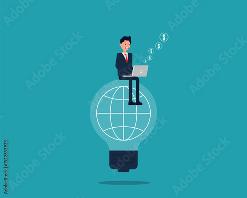 Working online - Business concept
