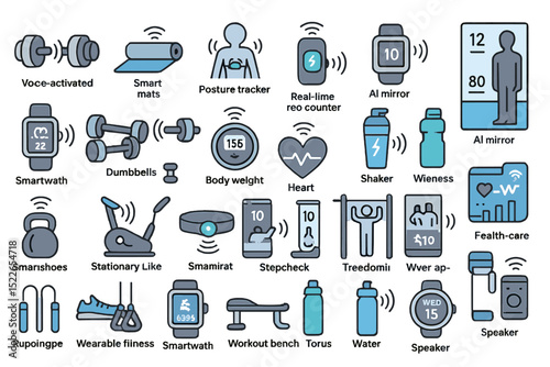 Smart fitness equipment and technology for a healthier lifestyle in wellness environments