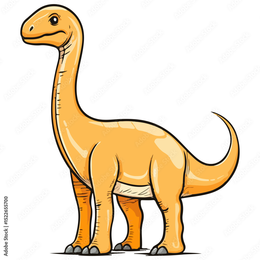 Fototapeta premium diplodocus, ancient animal, vector, transparent background, creature, diplodocus carnegii, animal, isolated, dinosaur, wild, nature, dino, icon