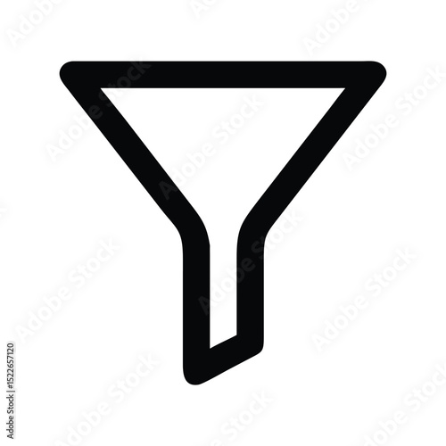 Filter icon vector illustration. Classic digital symbol for sorting, refining, selection, search, organization, technology, or interface design
