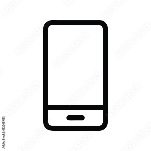 Smartphone icon vector illustration. Classic mobile technology symbol for communication, connectivity, digital, device, screen, or modern design