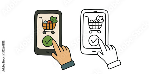 smartphone interface with delivery function